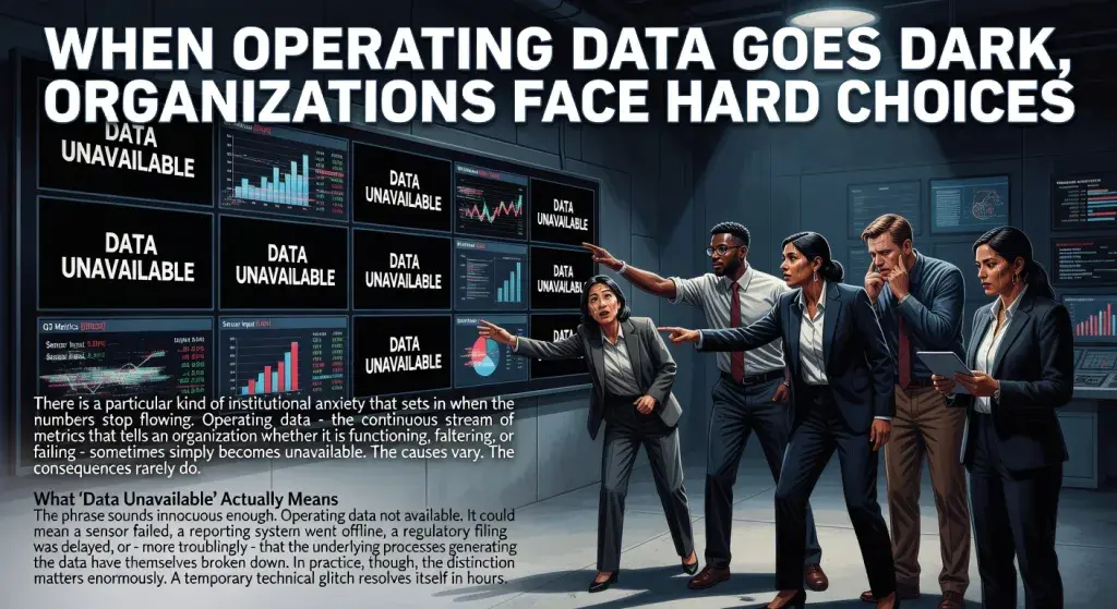 When Operating Data Goes Dark, Organizations Face Hard Choices