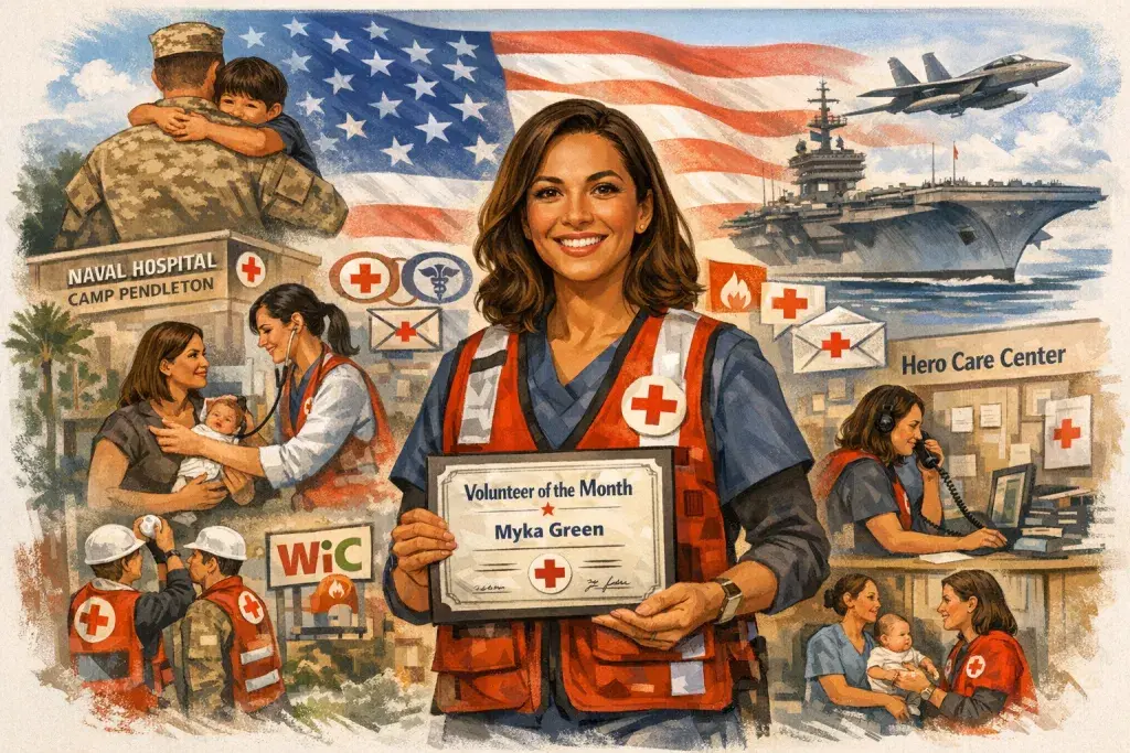 Myka Green Earns Red Cross Volunteer Honor for Military Family Support